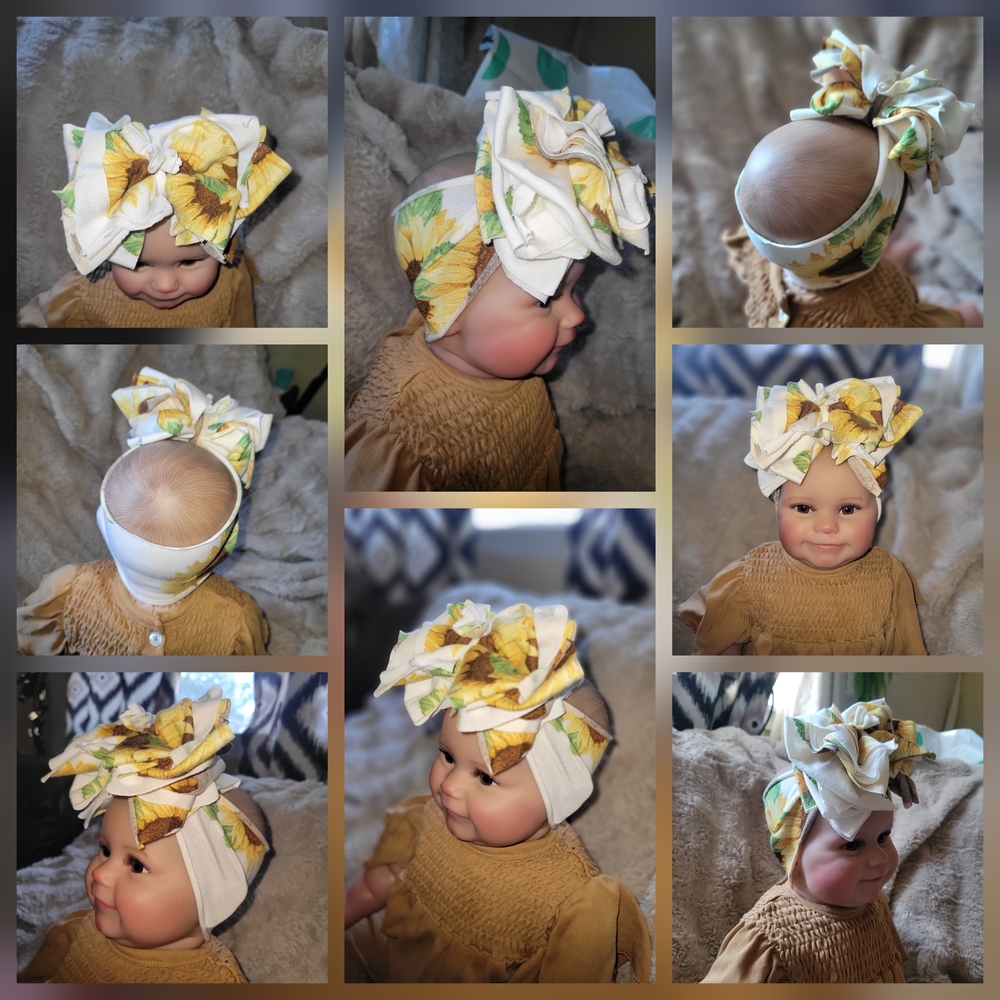 Sunflower Pattern Baby Headband
